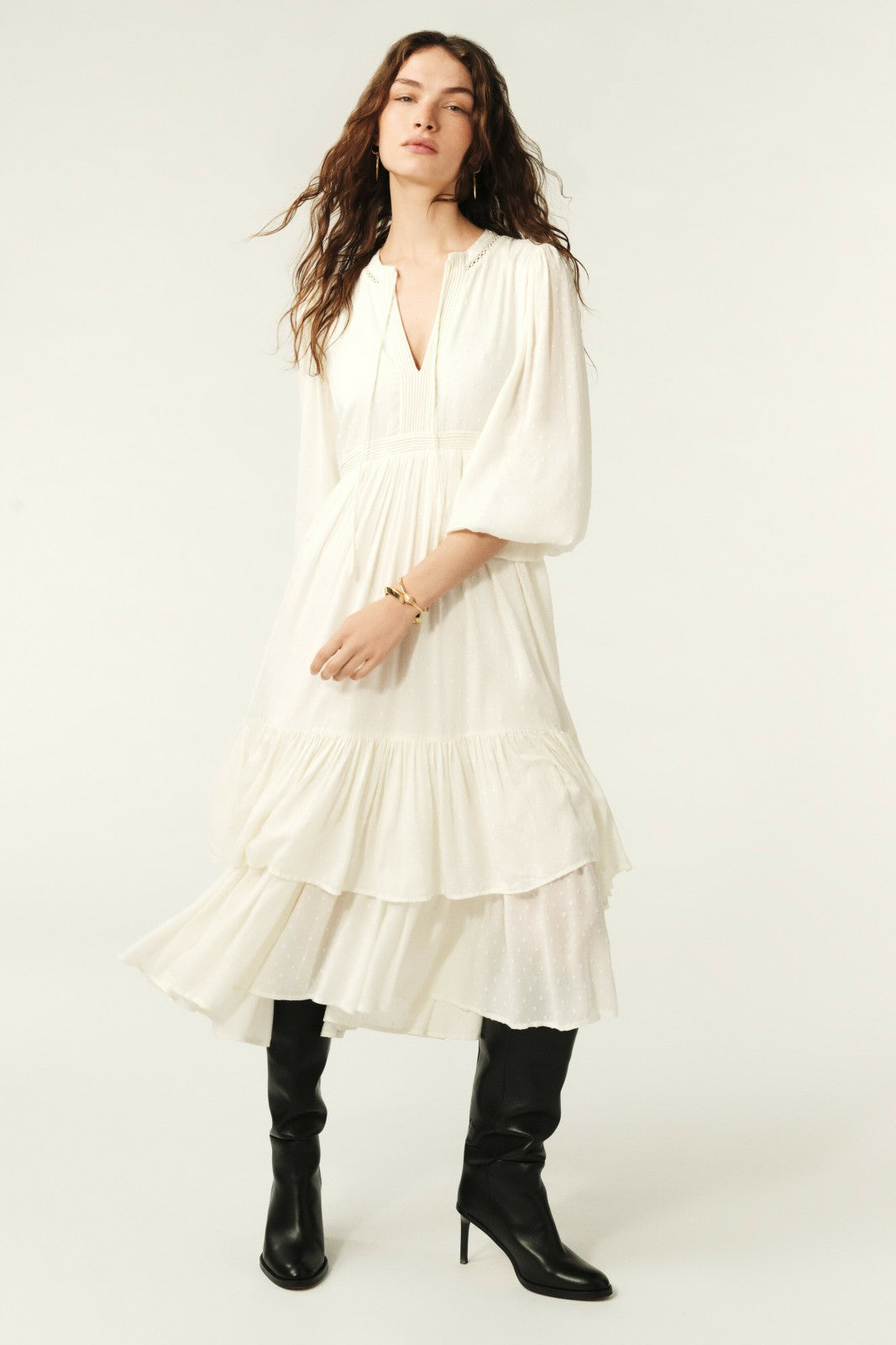 Dress Plume Ecru