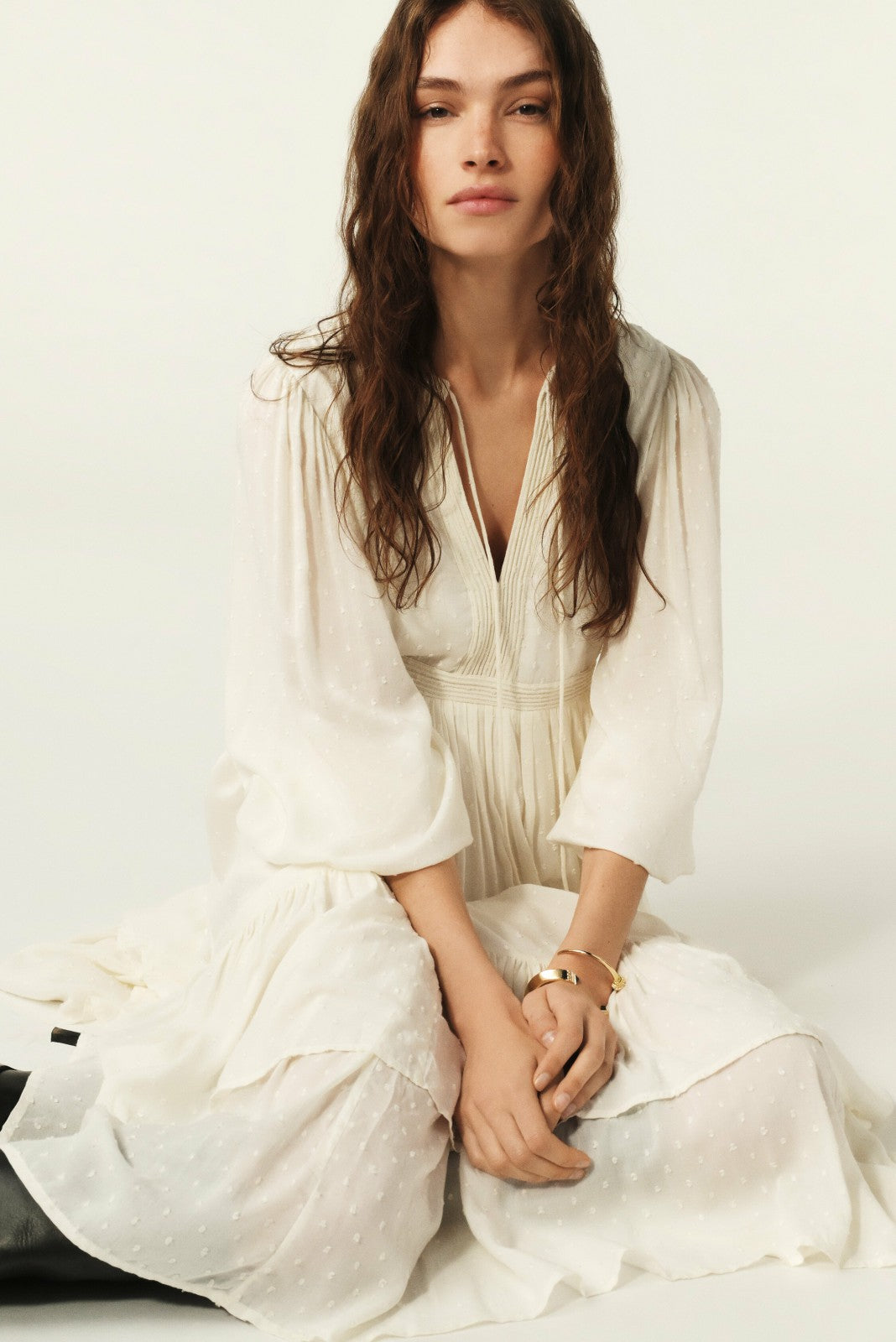 Dress Plume Ecru