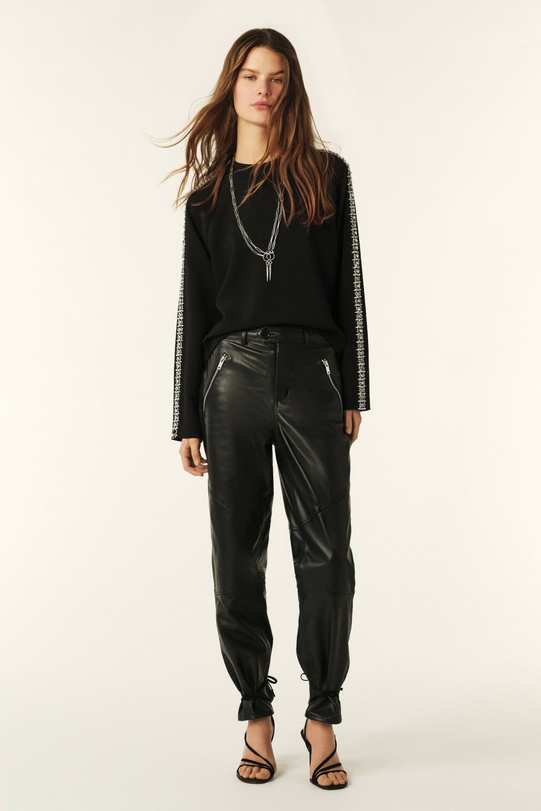 Top With Diamanté Bands Scotty Noir