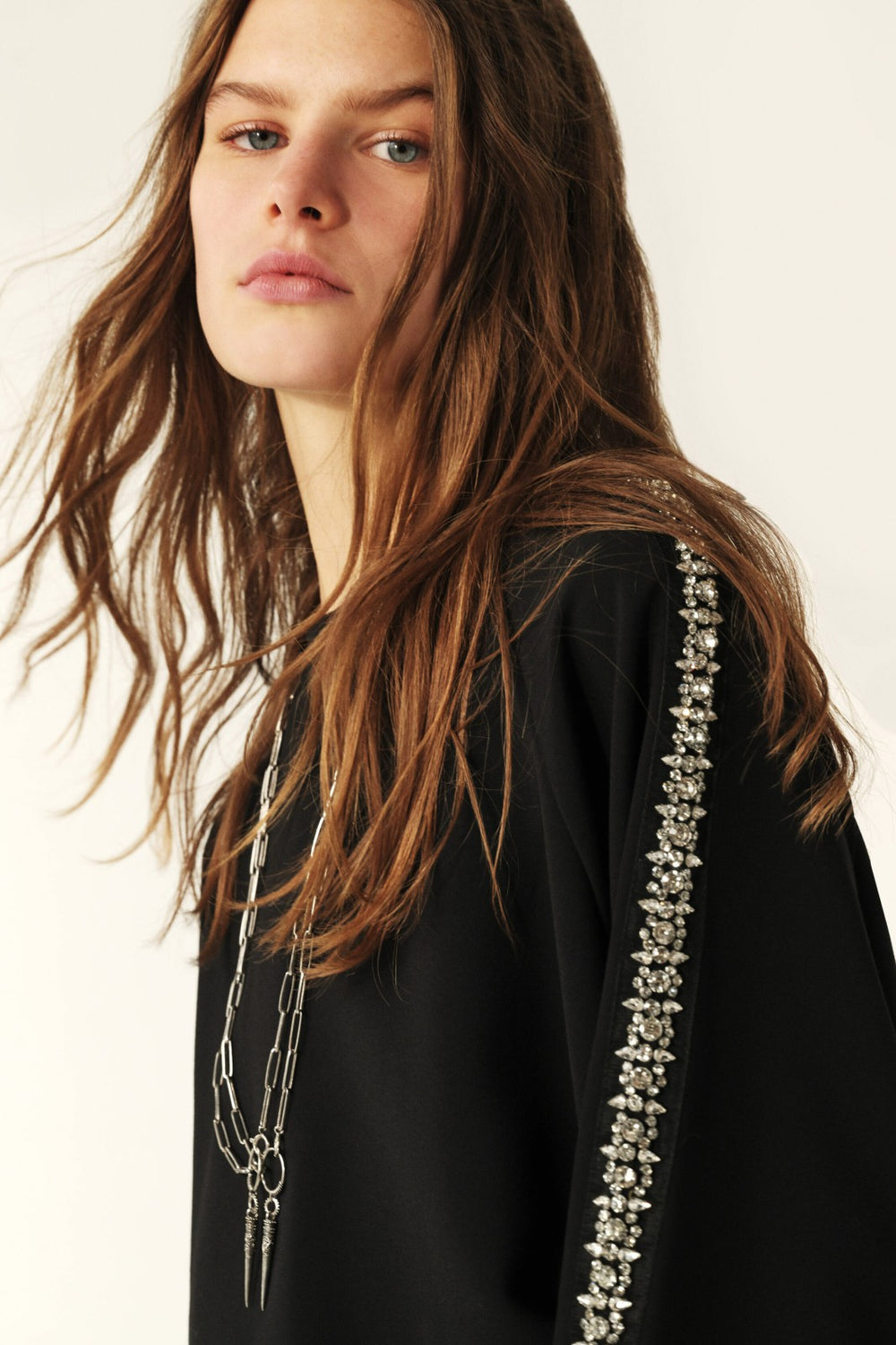 Top With Diamanté Bands Scotty Noir
