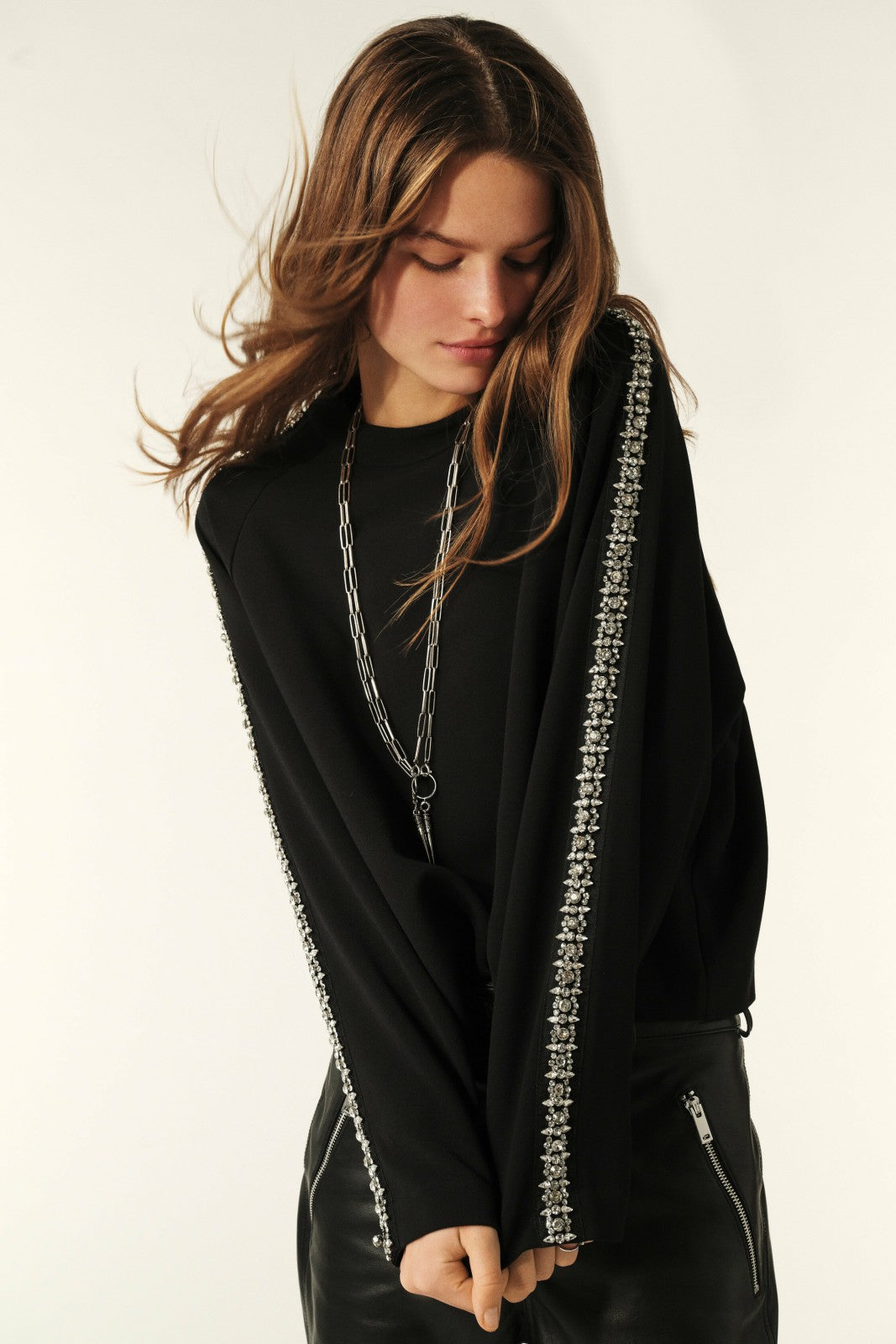 Top With Diamanté Bands Scotty Noir