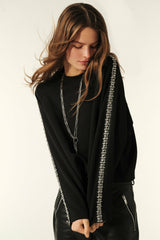 Top With Diamanté Bands Scotty Noir