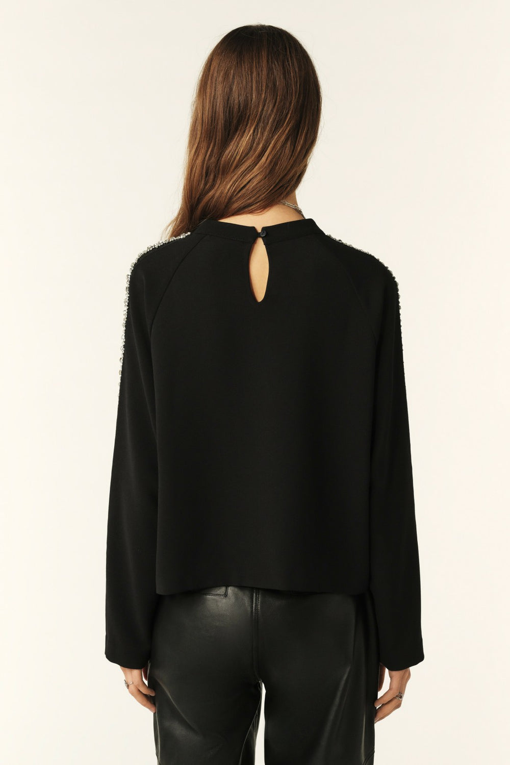 Top With Diamanté Bands Scotty Noir