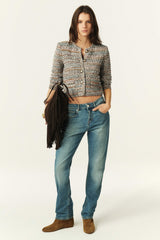 Long-Sleeved Cardigan Guspa Ecru