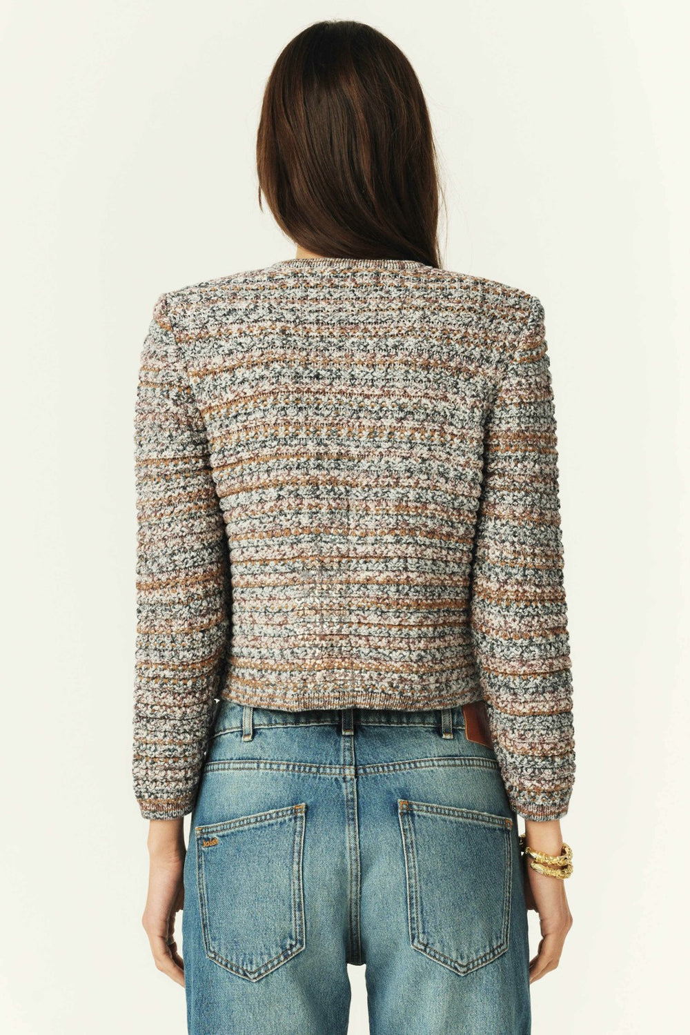 Long-Sleeved Cardigan Guspa Ecru