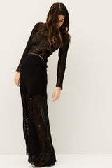 Crochet Maxi Dress Gorgeous Noir