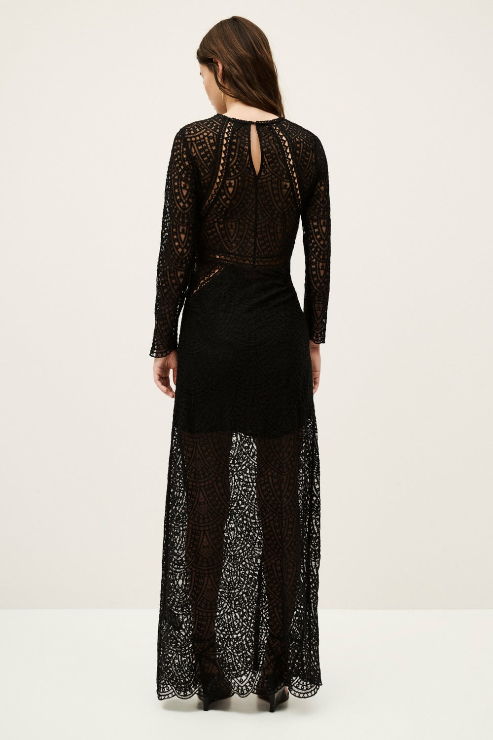 Crochet Maxi Dress Gorgeous Noir