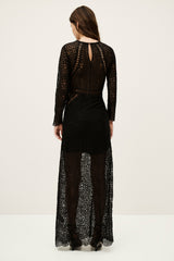 Crochet Maxi Dress Gorgeous Noir