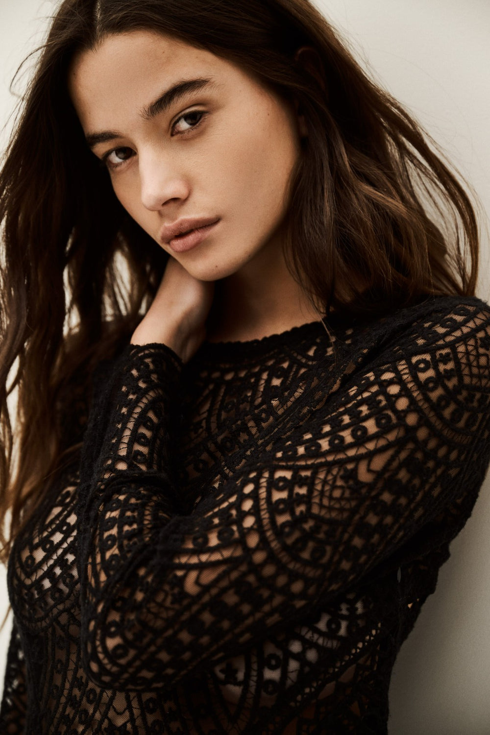 Crochet Maxi Dress Gorgeous Noir