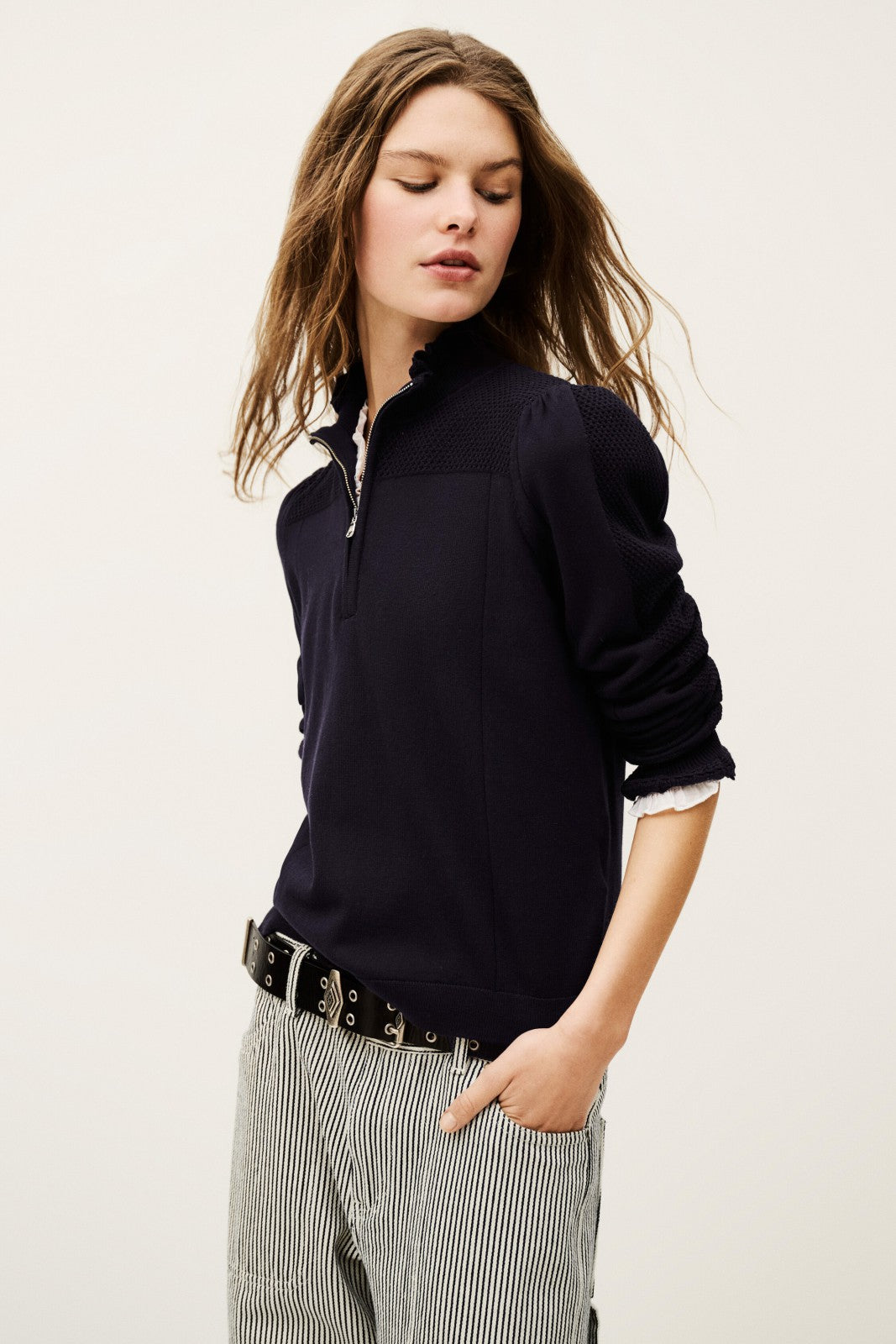 Long-Sleeved Pullover Suzanne Marine