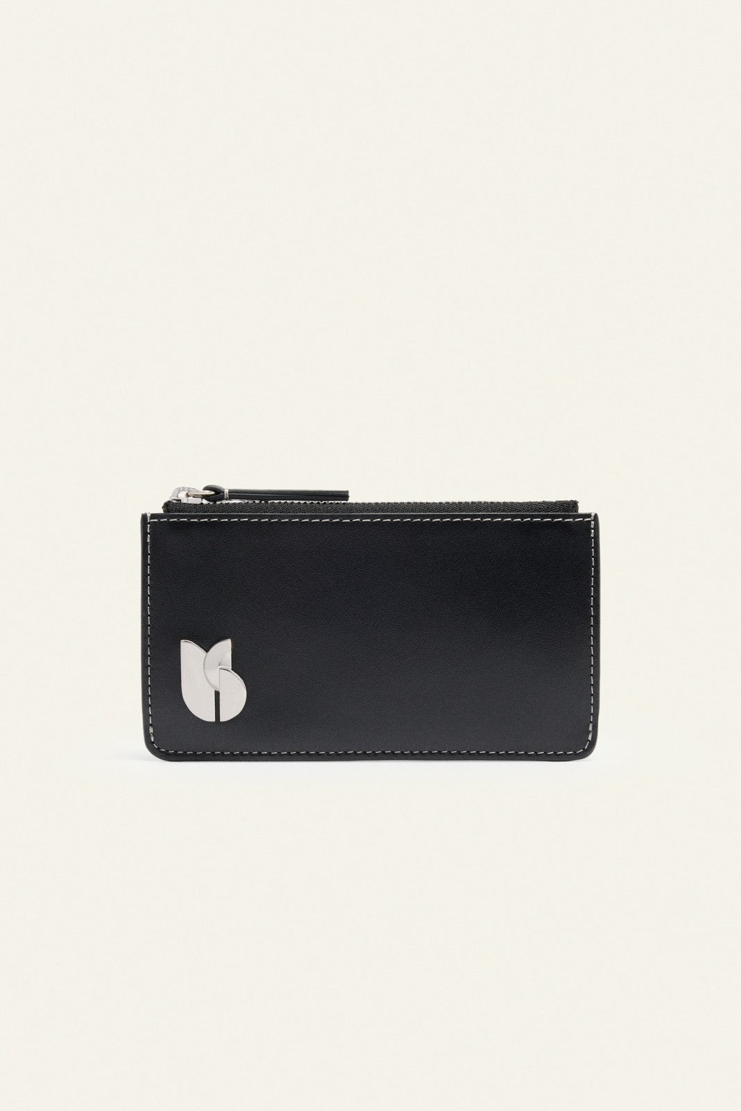Zipped Card Holder Sign Noir