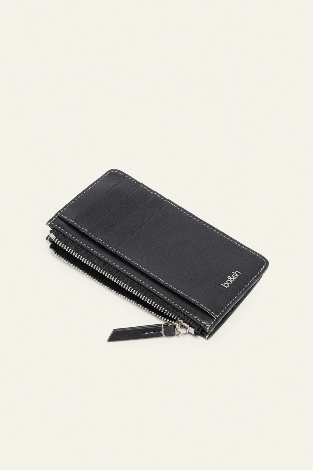 Zipped Card Holder Sign Noir