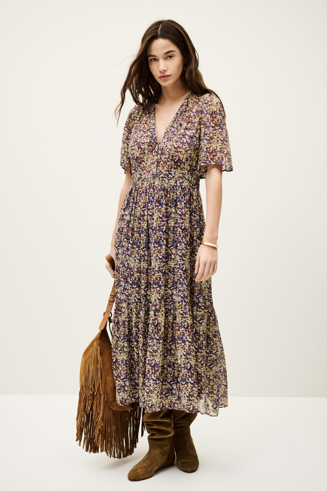 Short-Sleeved Dress Lariol Violet