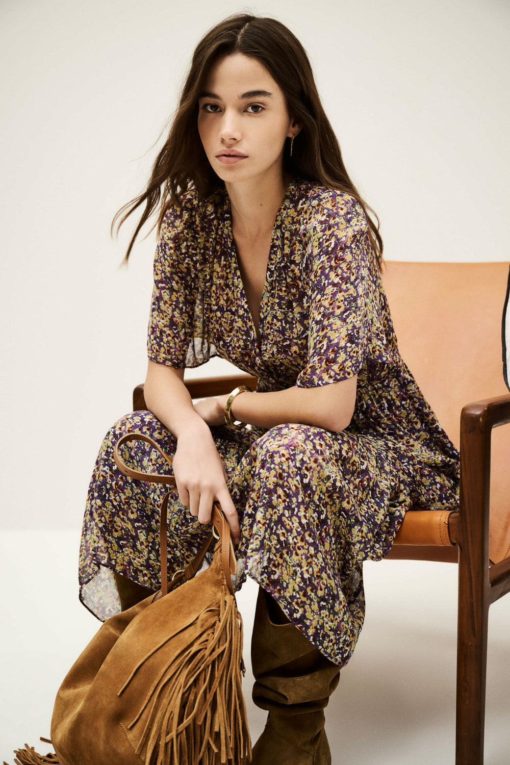 Short-Sleeved Dress Lariol Violet