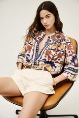 Loose-Fit Shorts Roma Ecru