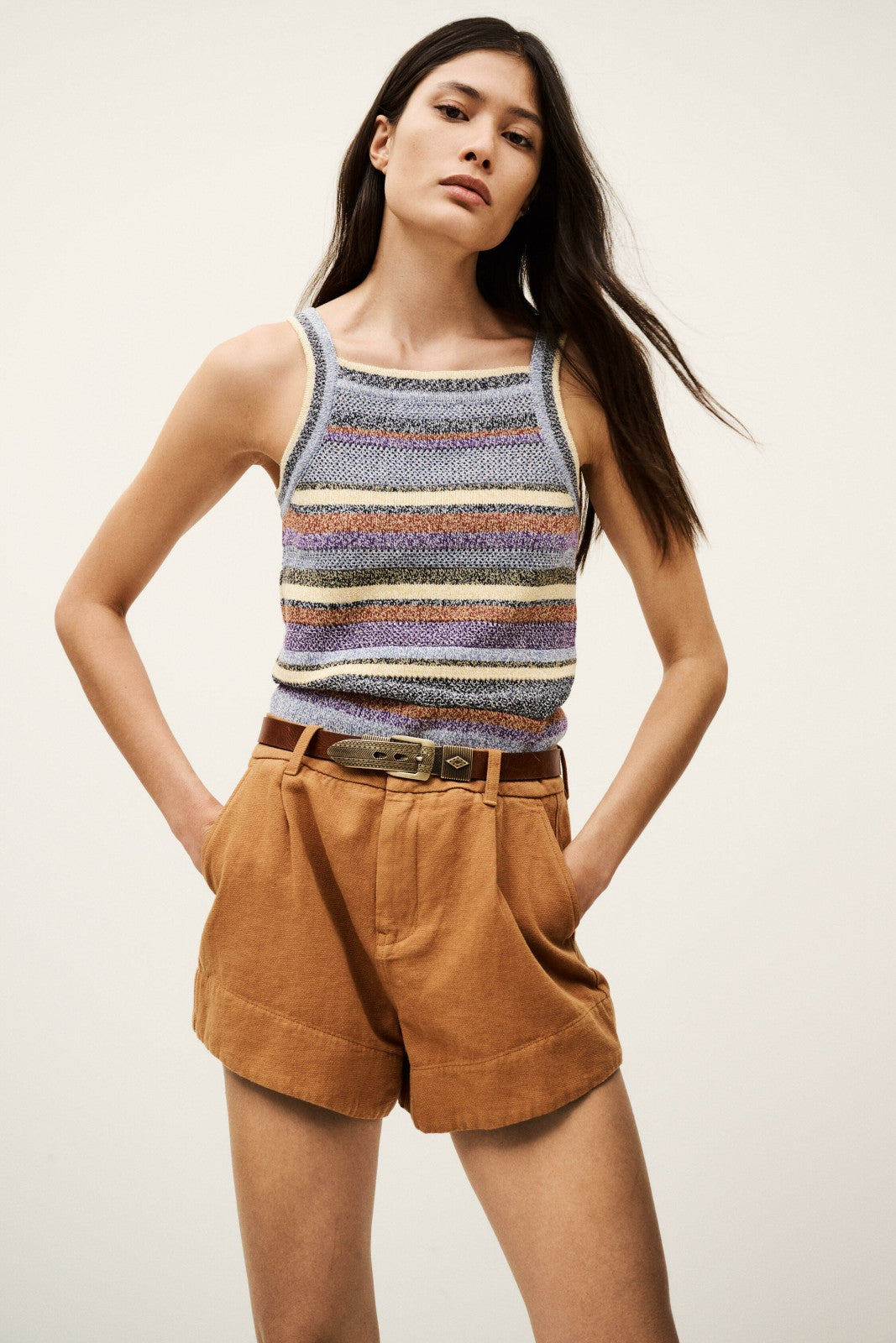 Loose-Fit Shorts Roma Marron