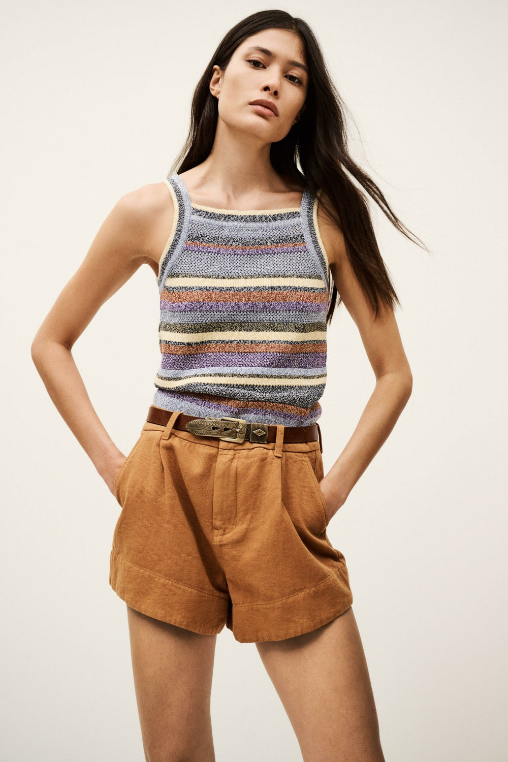 Loose-Fit Shorts Roma Marron