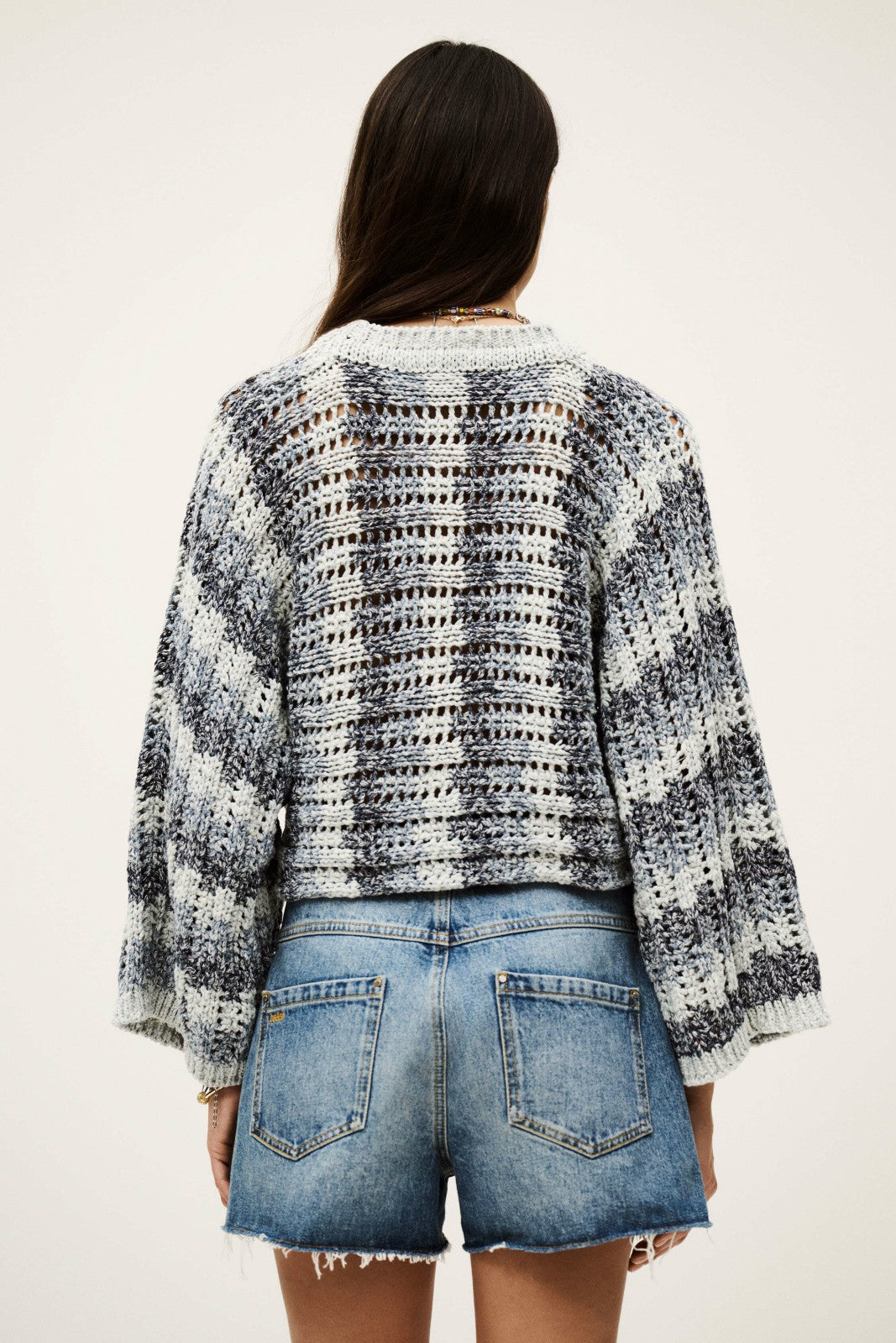 Long-Sleeved Pullover Strecy Blue