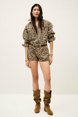 Printed Mini Shorts Tosie Ecru