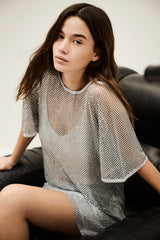 Short Dress Metalia Silver