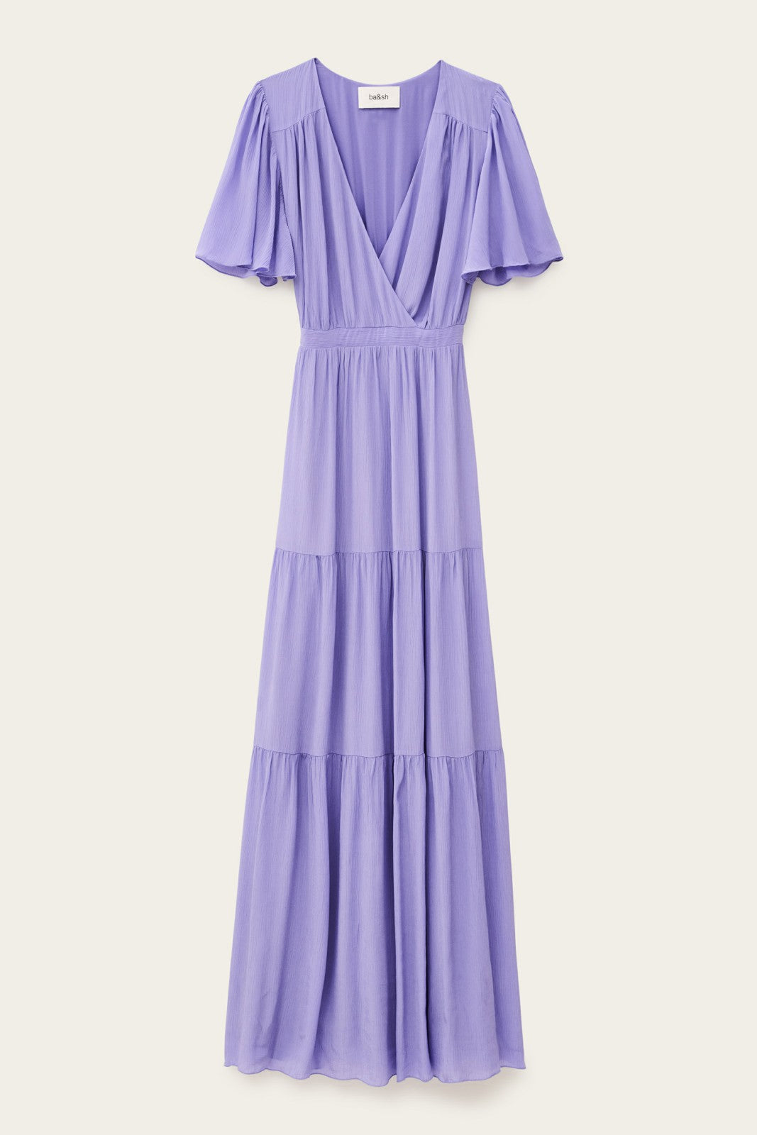 Long Pleated Dress Natalia Violet