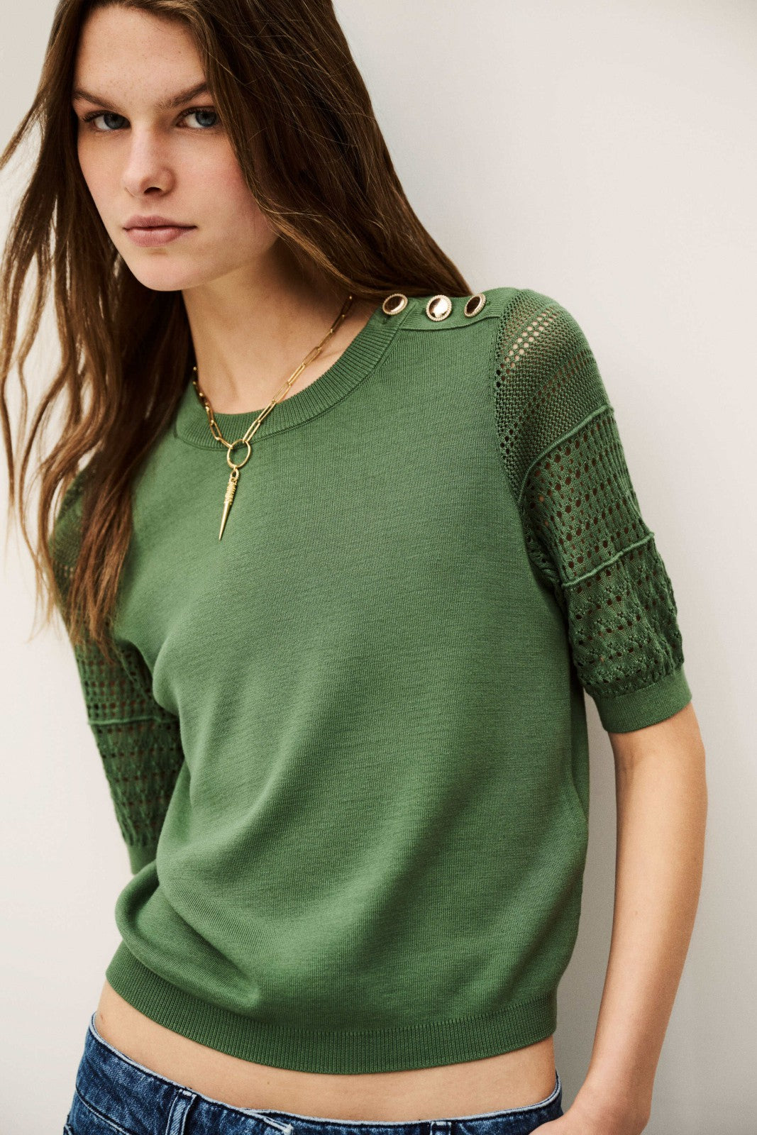 Short-Sleeved Pullover Shirley Vert