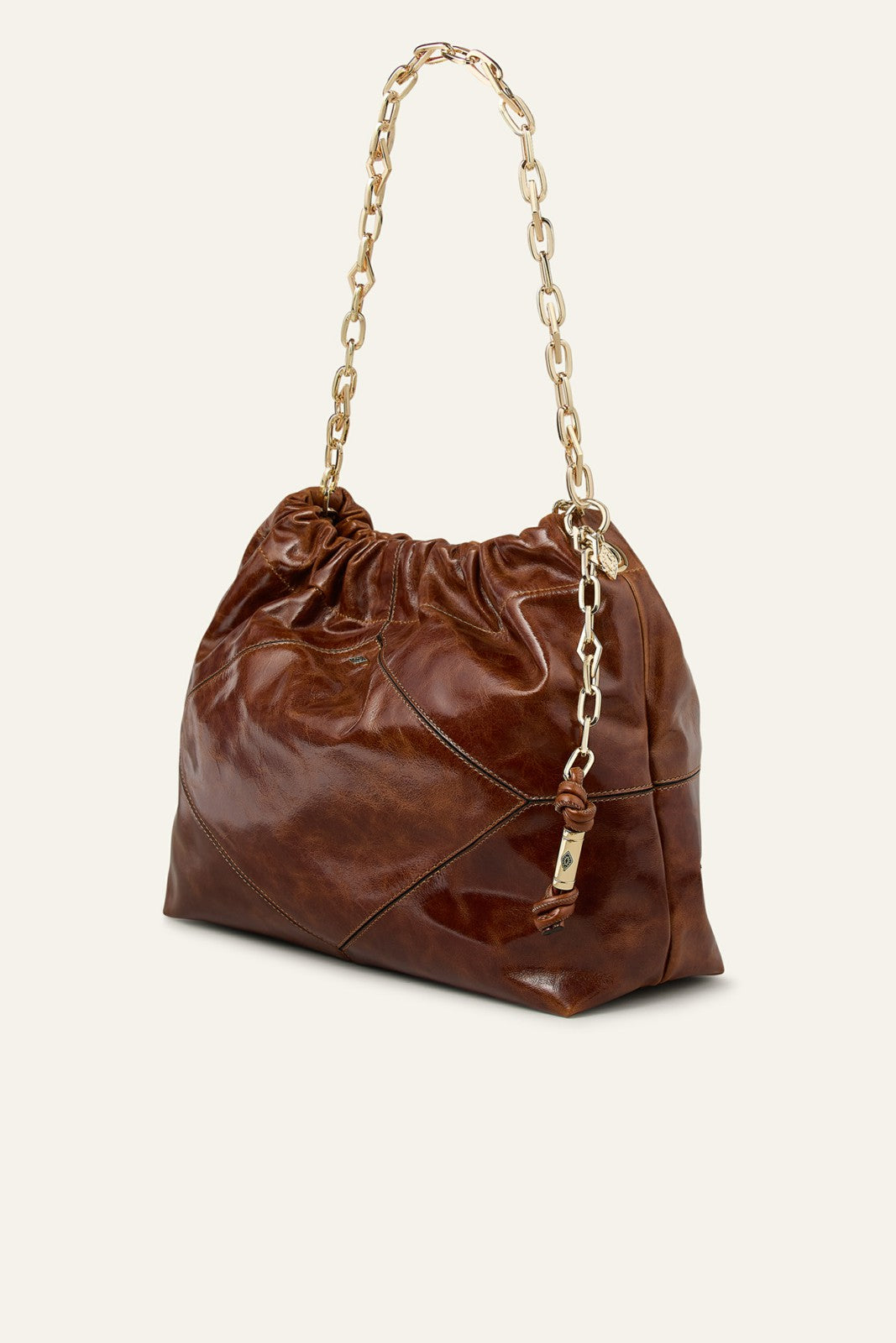 Leather Tote Bag June Marron