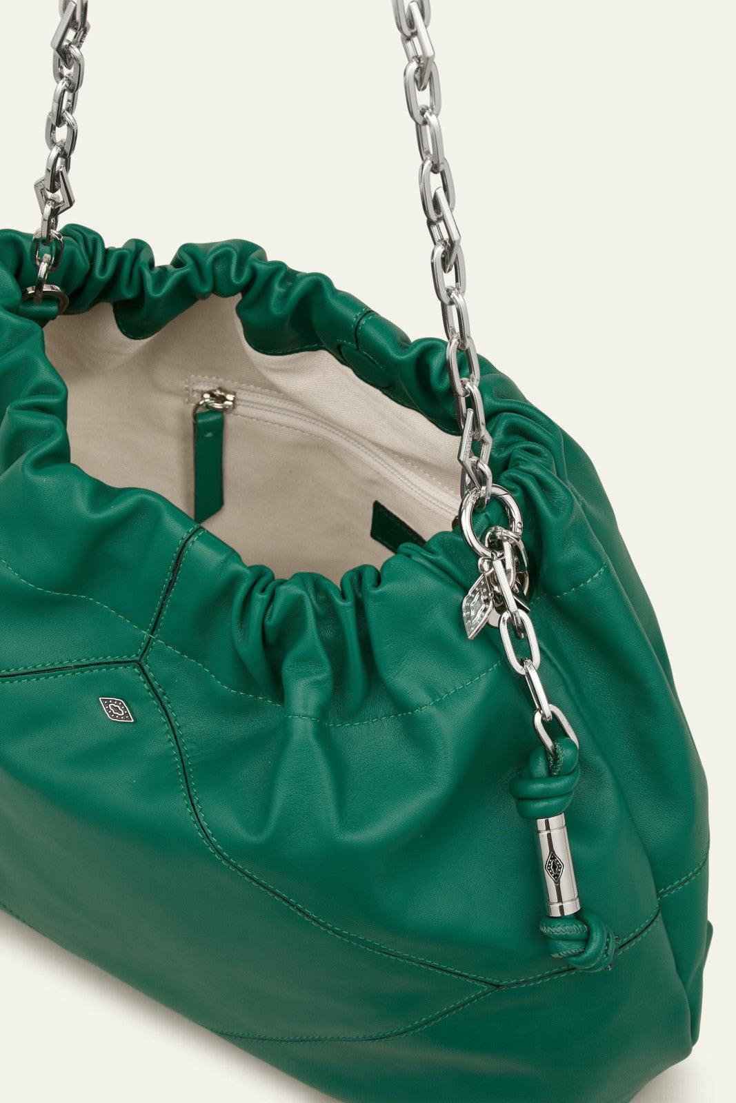 Leather Tote Bag June Green