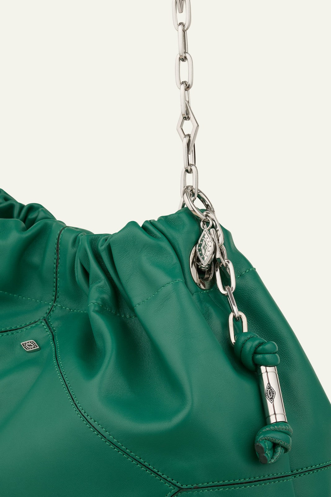 Leather Tote Bag June Green