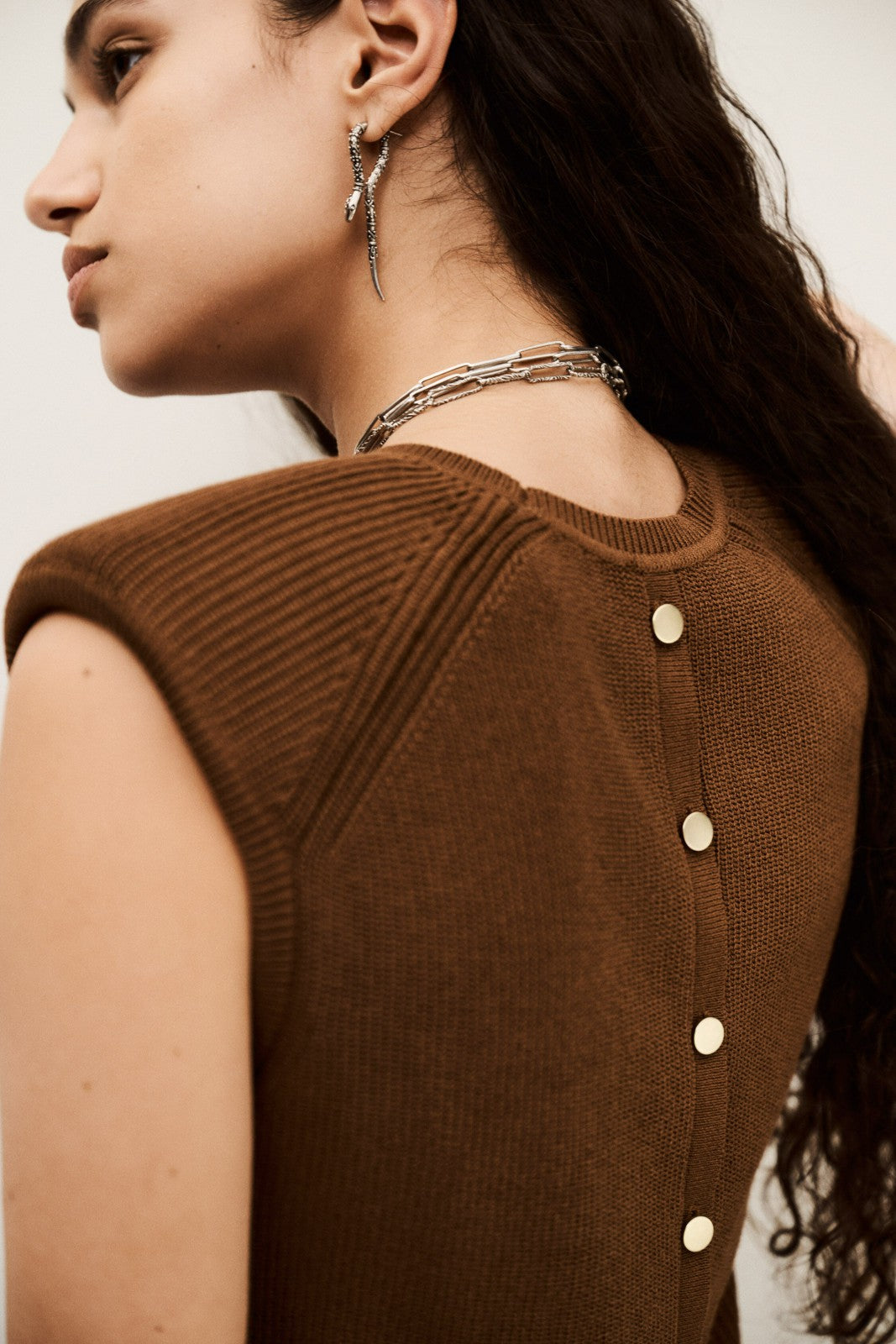 Sleeveless Top Esma Marron