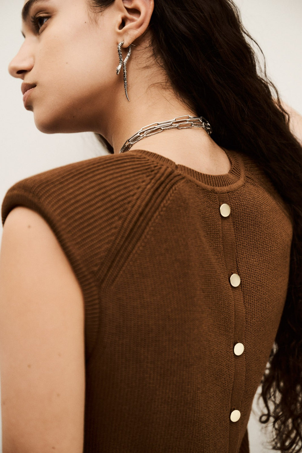 Sleeveless Top Esma Marron
