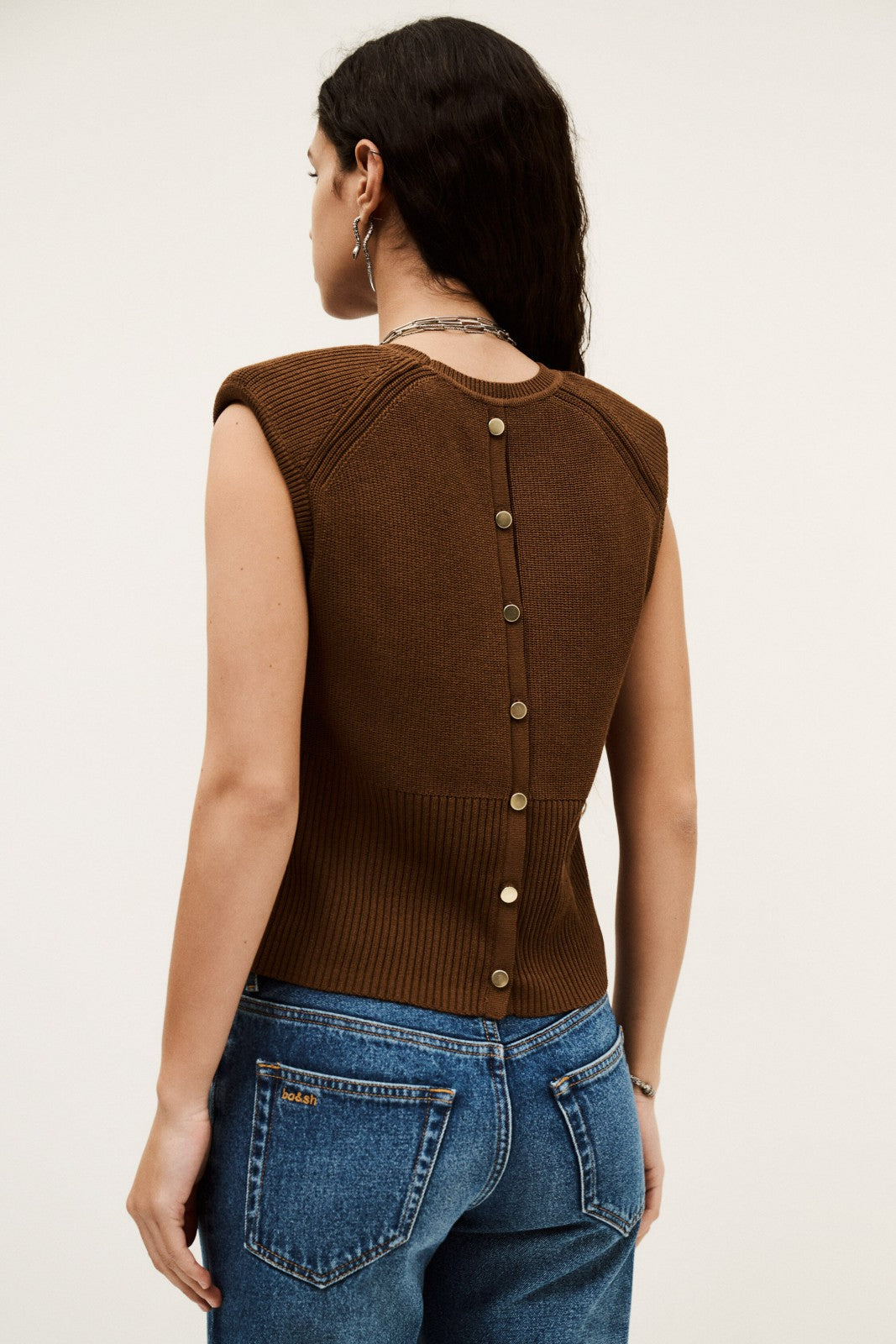 Sleeveless Top Esma Marron