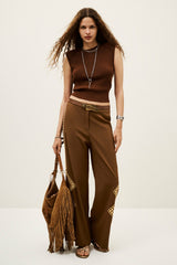 Trousers With Pockets Taos Marron