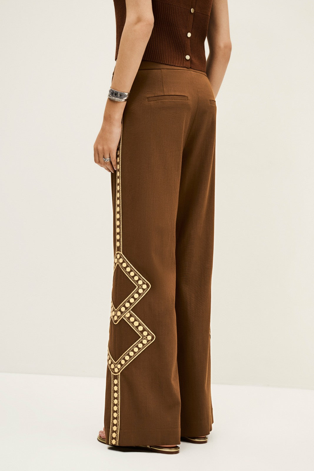 Trousers With Pockets Taos Marron