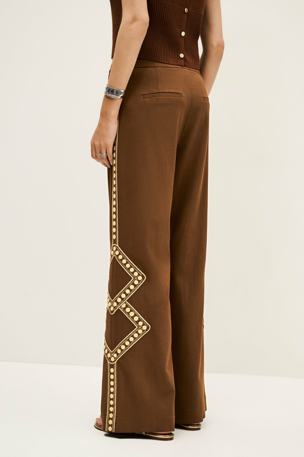 Trousers With Pockets Taos Marron
