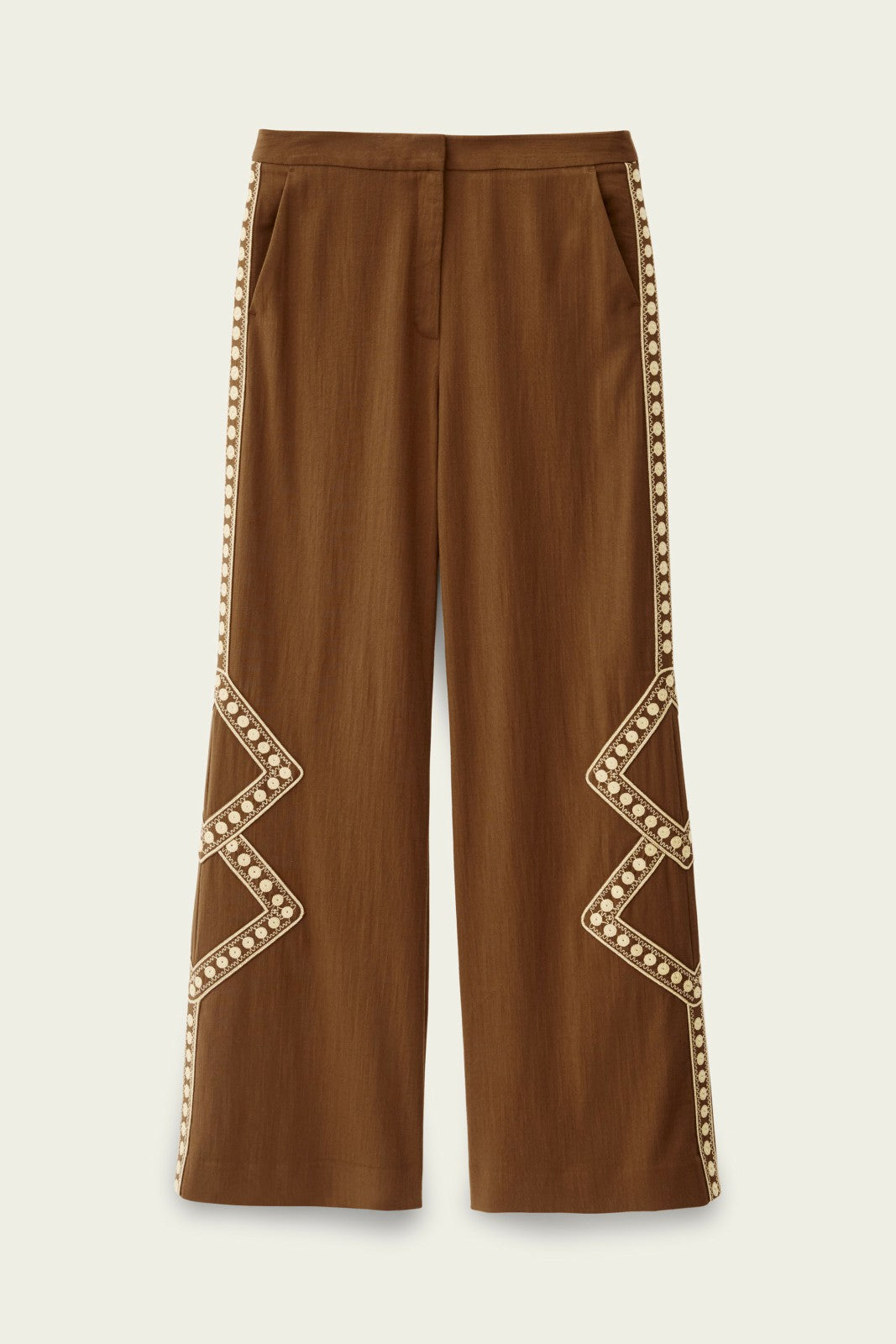 Trousers With Pockets Taos Marron