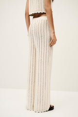 Wide-Leg Trousers Silvio Ecru