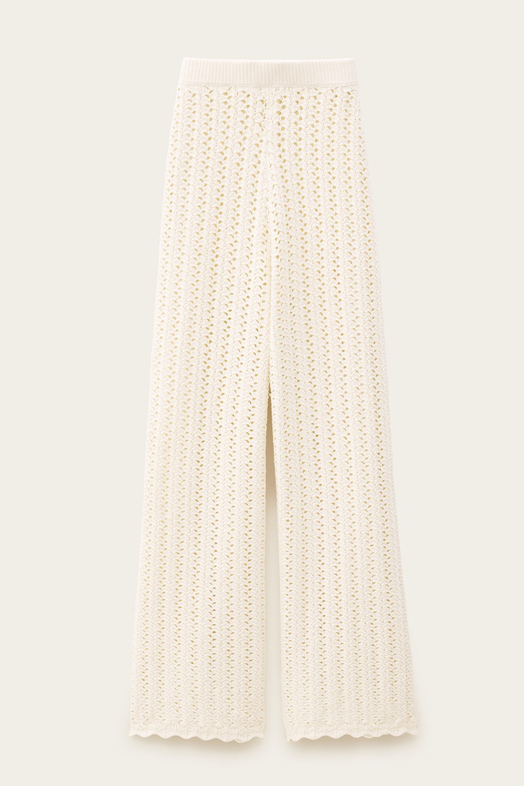 Wide-Leg Trousers Silvio Ecru