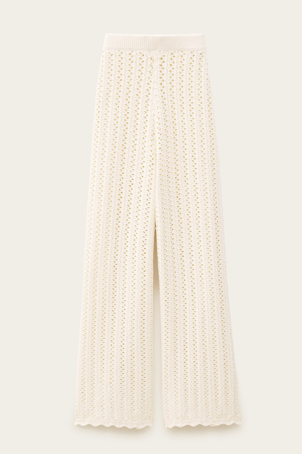 Wide-Leg Trousers Silvio Ecru