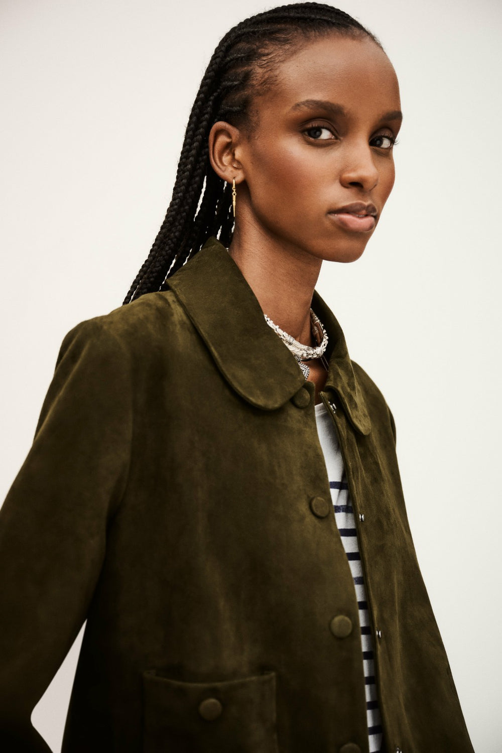 Straight-Cut Jacket Milas Kaki