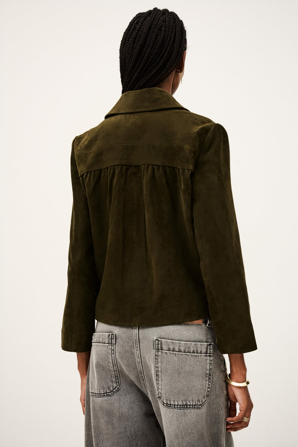 Straight-Cut Jacket Milas Kaki