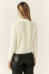 Long-Sleeved Cardigan Louman Ecru
