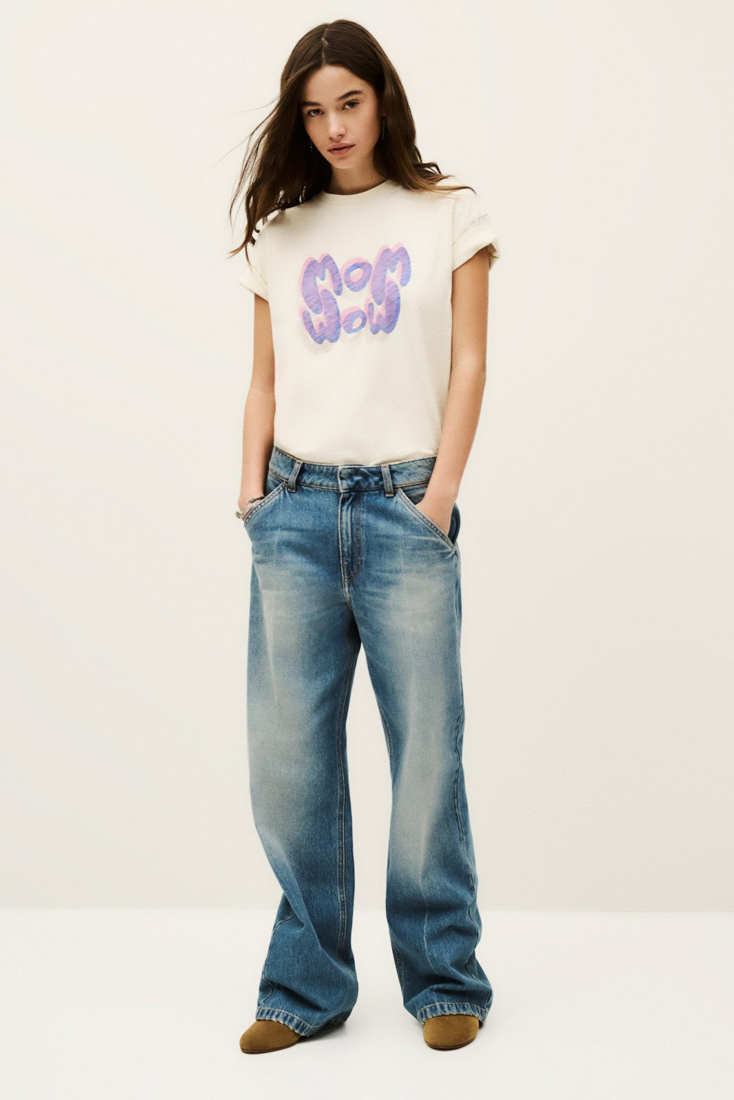 Short-Sleeved T-Shirt Veda Ecru
