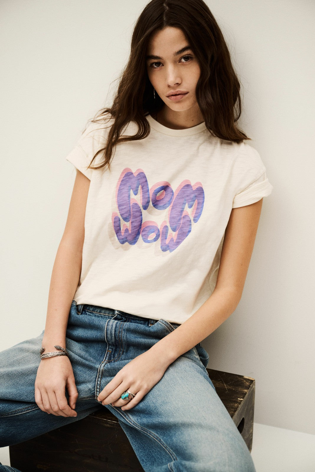 Short-Sleeved T-Shirt Veda Ecru