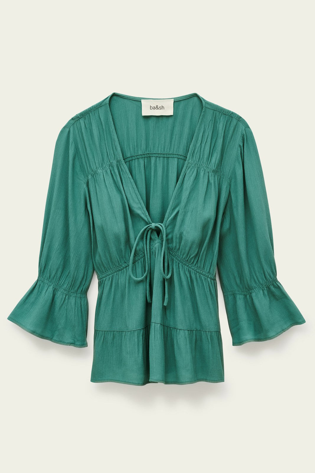 Three-Quarter Sleeve Blouse Hilda Vert