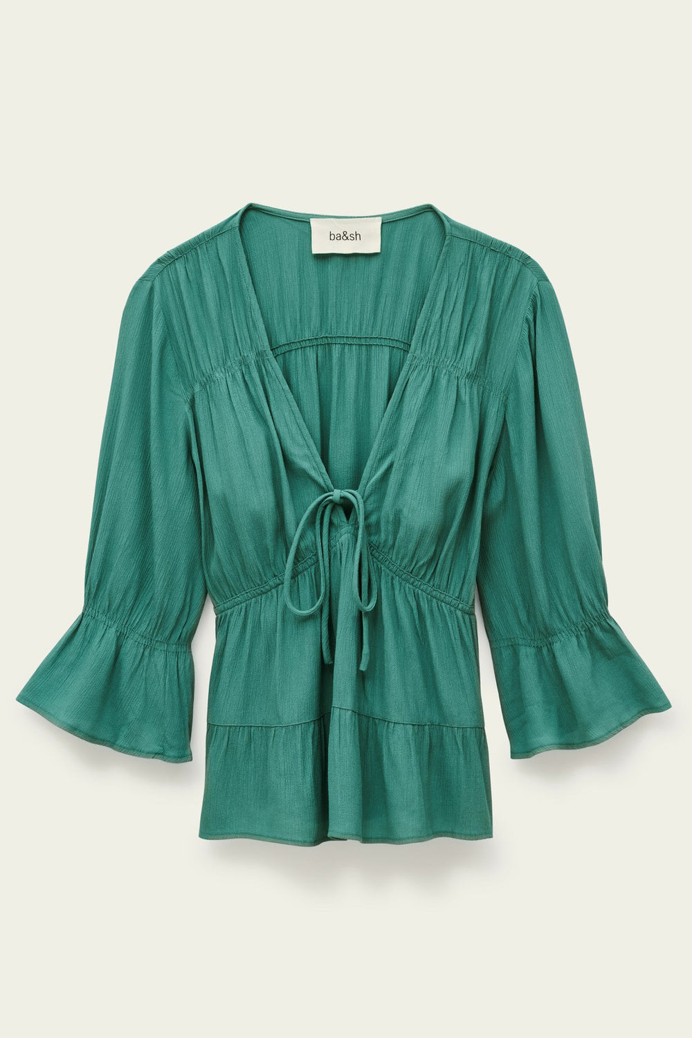 Three-Quarter Sleeve Blouse Hilda Vert