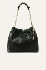 Leather Tote Bag June Noir