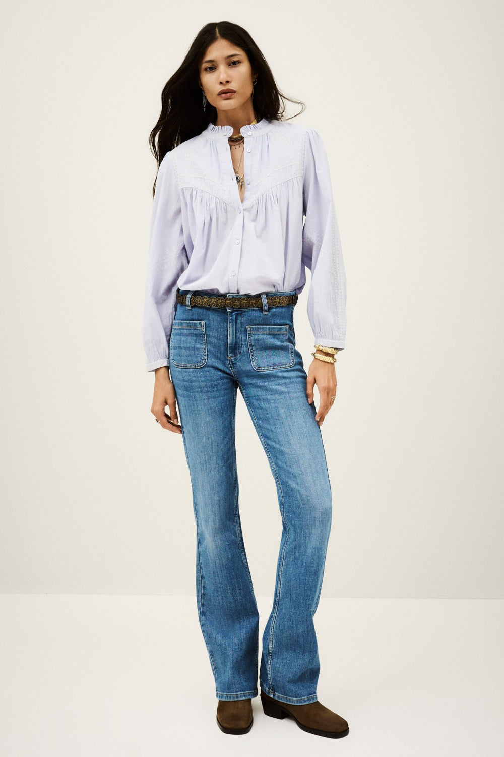 Mid-Rise Waist Jeans Ross Blue