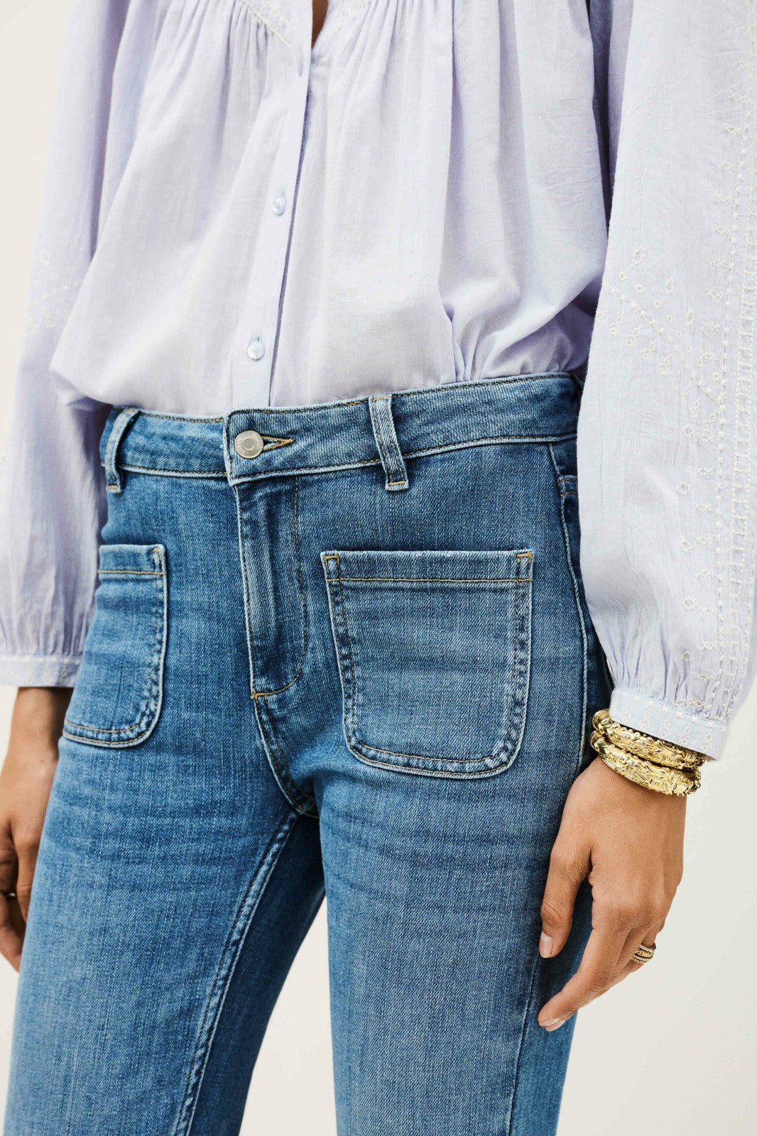 Mid-Rise Waist Jeans Ross Blue