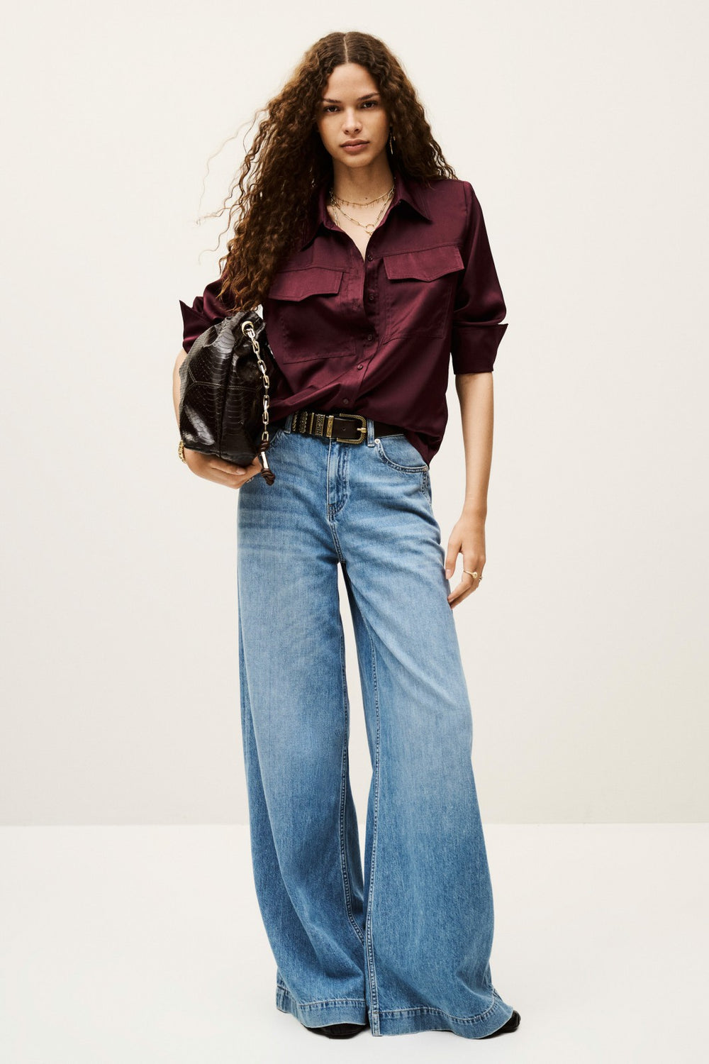 Flowing Shirt Canoli Bordeaux